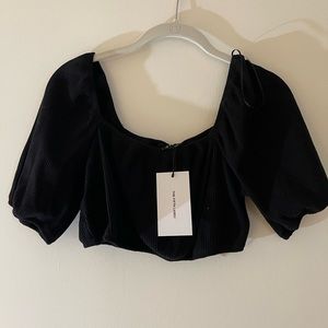 Fifth the label black crop top